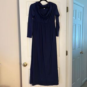 Pink Blush Optional Maternity Maxi Long Sleeve Dress M